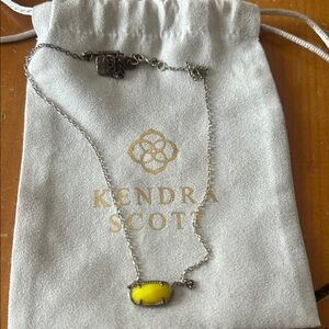 Kendra Scott Yellow Pendant Necklace